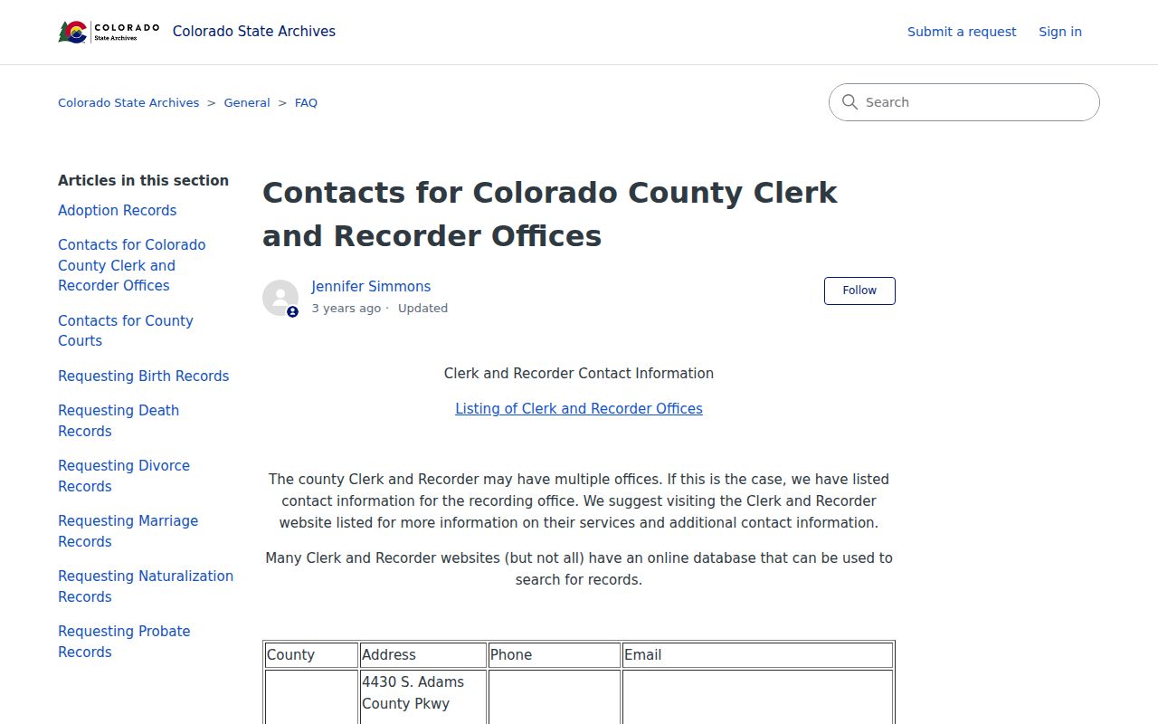 Rio Grande County Clerk of Court Colorado fee and county clerk reference