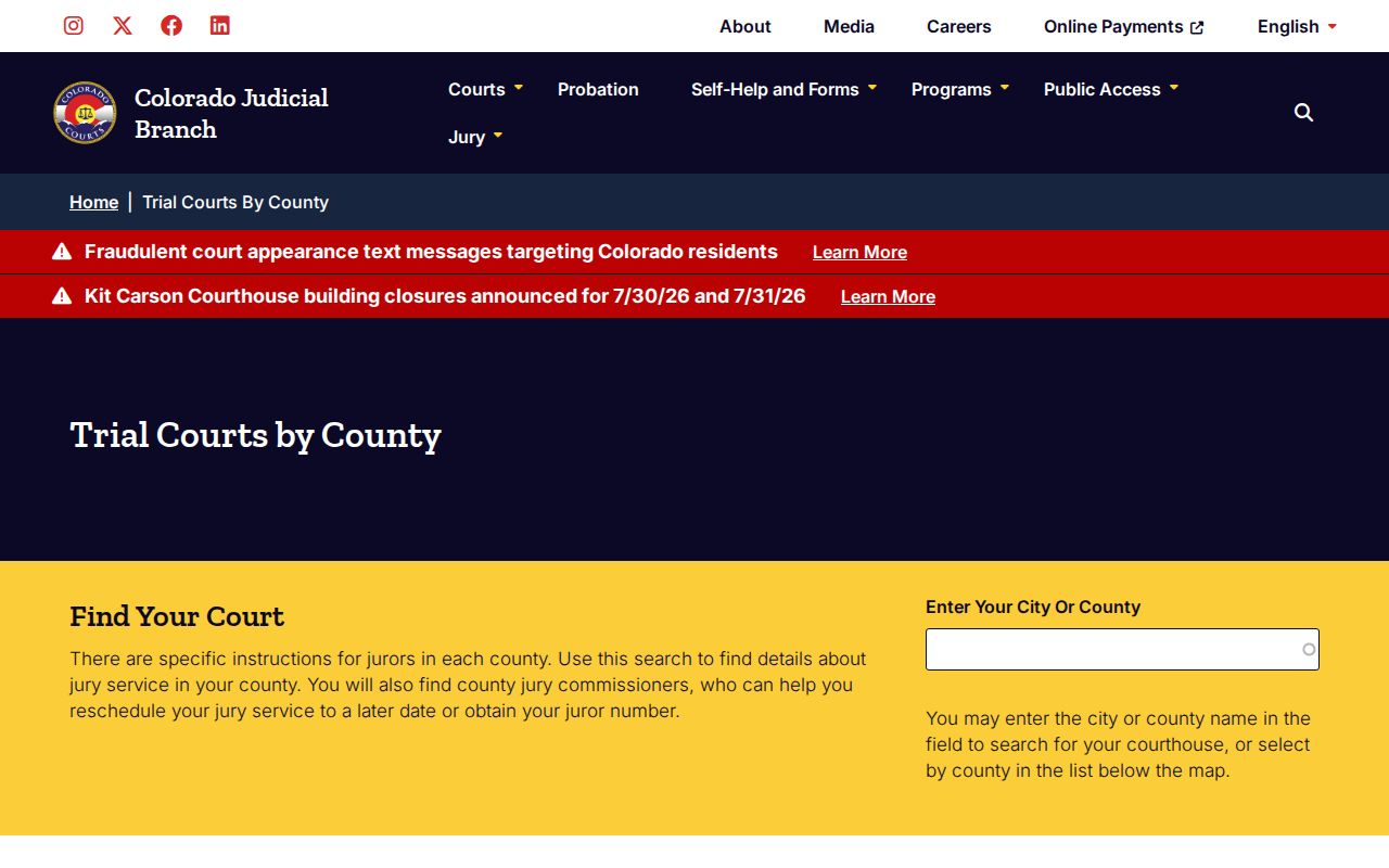Rio Grande County court records trial court structure