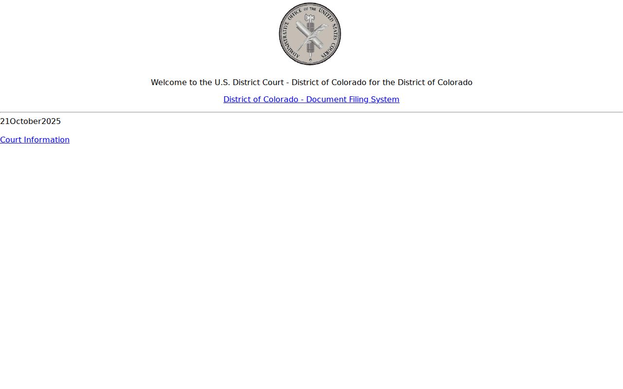 Rio Grande County District Court District of Colorado CM ECF records access