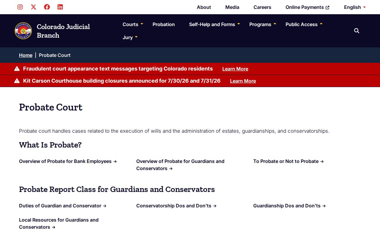 Rio Grande County probate records Colorado probate court overview